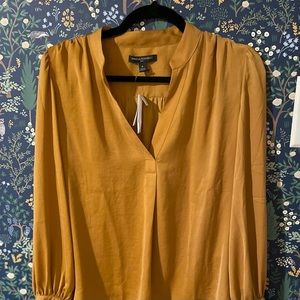 Banana Republic Golden Grass V-Neck Blouse